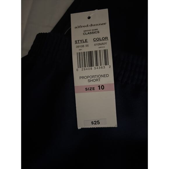 NWT Alfred Dunner Classics: 2 Pairs, Black & Blue #09108, Size 10 Short , L 27” - Picture 3 of 9